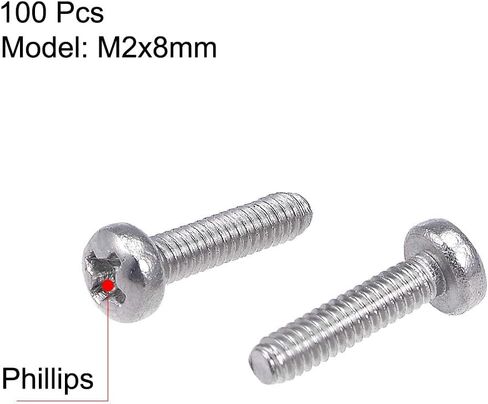TOP-VIGOR 30Pcs Cross Pan Head Machine Screws, M2x30mm Phillips Round Head Screws Bolts for Machinery, Furniture, Car, Motorcycle Repair, Electronic Products, Ship Assembly, and DIY in Saudi Arabia