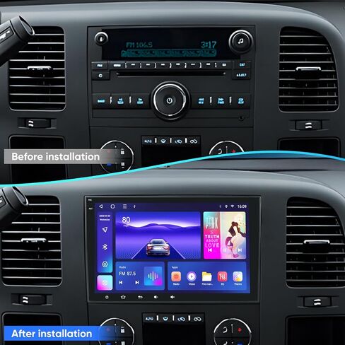 8 inch Car Stereo Radio for Chevrolet Chevy Silverado/GMC Sierra Yukon/Buick Enclave Android 12 Auto Carplay 8Core QLED Touch Screen Radio GPS Navigation Voice Control Wireless Mirroring HD CAM(4+64G) in Saudi Arabia