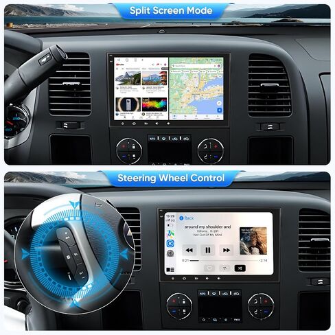 8 inch Car Stereo Radio for Chevrolet Chevy Silverado/GMC Sierra Yukon/Buick Enclave Android 12 Auto Carplay 8Core QLED Touch Screen Radio GPS Navigation Voice Control Wireless Mirroring HD CAM(4+64G) in Saudi Arabia