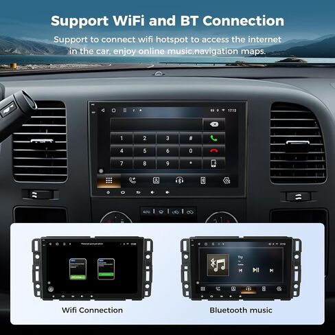 8 inch Car Stereo Radio for Chevrolet Chevy Silverado/GMC Sierra Yukon/Buick Enclave Android 12 Auto Carplay 8Core QLED Touch Screen Radio GPS Navigation Voice Control Wireless Mirroring HD CAM(4+64G) in Saudi Arabia