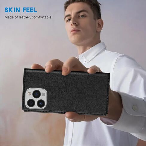 ZZXX for iPhone 13 Pro Wallet Case with [RFID Blocking] Card Slot Stand Strong Magnetic Leather Flip Fold Protective Phone Case for iPhone 13 Pro Case Wallet(Black-6.1 inch) in Saudi Arabia