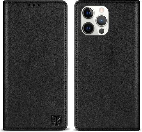 ZZXX for iPhone 13 Pro Wallet Case with [RFID Blocking] Card Slot Stand Strong Magnetic Leather Flip Fold Protective Phone Case for iPhone 13 Pro Case Wallet(Black-6.1 inch) in Saudi Arabia