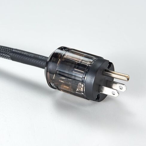 HiFi Power Cable AC Power Cord, 12AWG Audiophile Power Line with 3-Prong US Plug, Braided Sleeves for Power Filter, Turntable, Amplifier, CD Player, Silver Color Plug, 5FT/ 1.5m in Saudi Arabia