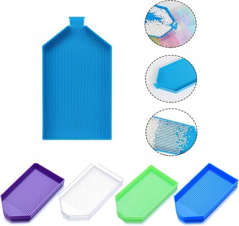 Huacan 4 Large Diamond Painting Tools Bead Sorting Trays Organizer for DIY Craft in Saudi Arabia