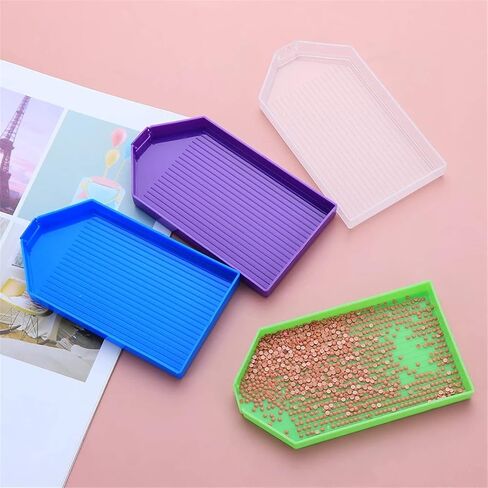 Huacan 4 Large Diamond Painting Tools Bead Sorting Trays Organizer for DIY Craft in Saudi Arabia