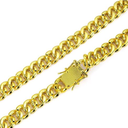 Serijoars Dog Chain Collar Diamond Cuban Link Dog Collar 13mm Wide Metal Puppy Necklace Cute Fashion Jewelry Accessories for Small Medium Large Pets Cats (Gold, 8 Inches) in Saudi Arabia