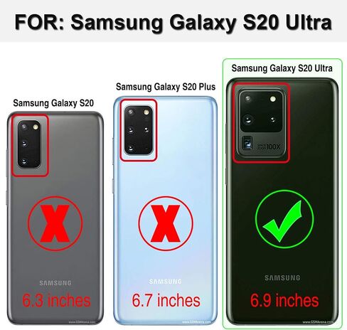 حافظة ATUMP لهاتف Samsung Galaxy S20 Ultra مع واقي شاشة HD، شديد التحمل مع مسند معدني يدور 360 درجة [درجة عسكرية] حافظة واقية لهاتف Gaxy S20 Ultra 5G، أسود in Kuwait