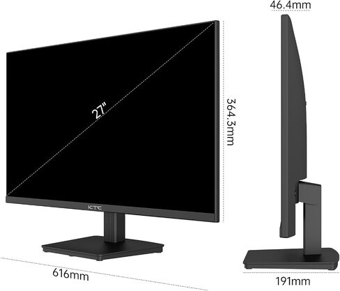 KTC 24 Inch 180Hz Gaming Monitor, 2K QHD Fast IPS PC Gaming Monitor, 1440p 1ms Computer Monitor 144Hz, G-Sync and FreeSync Compatibility, HDR Support, HDMI Displayport, VESA, Q24T09 in Saudi Arabia