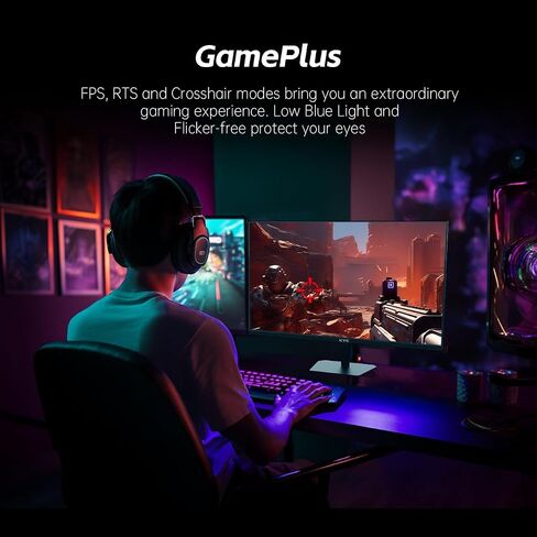 KTC 24 Inch 180Hz Gaming Monitor, 2K QHD Fast IPS PC Gaming Monitor, 1440p 1ms Computer Monitor 144Hz, G-Sync and FreeSync Compatibility, HDR Support, HDMI Displayport, VESA, Q24T09 in Saudi Arabia
