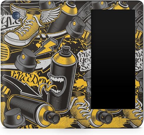 Tablet Skin Compatible with Kobo Clara 2E (2022) - Yellow Hip Hop - Premium 3M Vinyl Protective Wrap Decal Cover - Easy to Apply | Crafted in The USA by MightySkins in Saudi Arabia