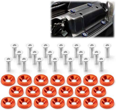 20 قطعة الأزرق البليت الألومنيوم الحاجز الوفير غسالة الترباس محرك خليج المسمار فستان عدة JDM M6x15mm 6061 T6-Grade in Kuwait