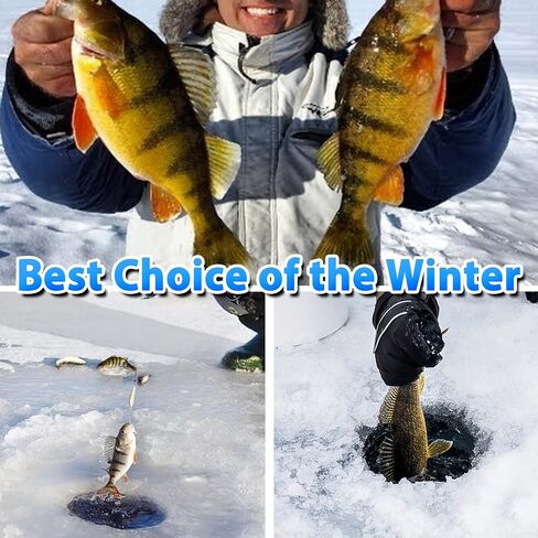 Ice Fishing Jigs Kit, 30/60Pcs Glow Ice Fishing Lure Set for Winter Ice Jigging Crappie Sunfish Perch Panfish Walleye Pike Jigs, Ice Fishing Gear with Storage Box in Kuwait