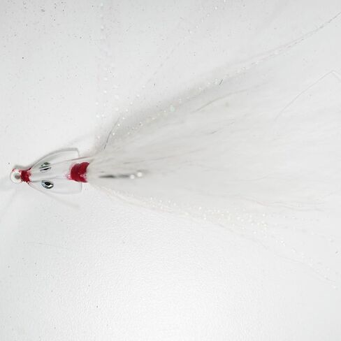 (White) ‎Key West Bonefish Bucktail Jigs - 30° Angled - 1/8 oz - 3 Pack in Saudi Arabia