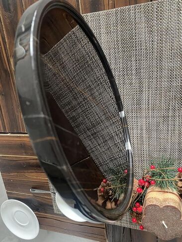 Marble Tray,(Dark Gray) Natural Volcanic Stone Tray，Home Decor，Halloween Candle Tray, Christmas Decoration Tray in Saudi Arabia