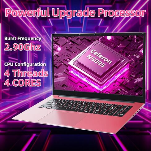 كمبيوتر محمول 18 بوصة، كمبيوتر محمول مع ذاكرة وصول عشوائي 36 جيجابايت و128 جيجابايت EMMC+2048 جيجابايت SSD، سيليرون N5095 رباعي النواة (حتى 2.9 جيجاهرتز)، فتحة 180 زاوية، بطارية 8000 مللي أمبير في الساعة، WiFi6، USB 3.2 * 3، HDMI، كاميرا ويب، نوع C (وردي) in Kuwait
