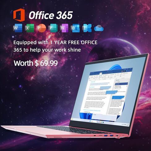 كمبيوتر محمول 18 بوصة، كمبيوتر محمول مع ذاكرة وصول عشوائي 36 جيجابايت و128 جيجابايت EMMC+2048 جيجابايت SSD، سيليرون N5095 رباعي النواة (حتى 2.9 جيجاهرتز)، فتحة 180 زاوية، بطارية 8000 مللي أمبير في الساعة، WiFi6، USB 3.2 * 3، HDMI، كاميرا ويب، نوع C (وردي) in Kuwait