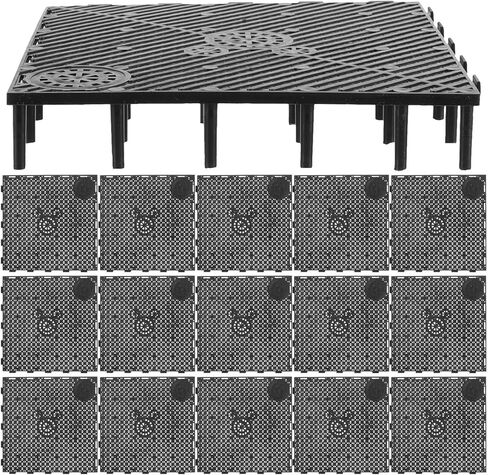 Mipcase 20pcs خزان الأسماك Undergravel نظام الترشيح الأسماك 10 جالون خزان مقسم خزان الأسماك الوقوف تحت الركيزة الحصى لشبكة أسفل خزان الأسماك السوداء in Saudi Arabia