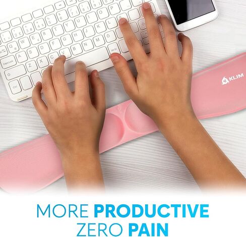 KLIM Keyboard Wrist Rest - Premium Quality - Anti-Slip Base - Comfortable and Soft - Memory Foam Wrist Rest for All Keyboards - Anti-tendonitis + Carpal Tunnel Relief - Black in Saudi Arabia