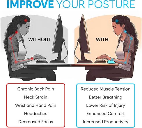 KLIM Keyboard Wrist Rest - Premium Quality - Anti-Slip Base - Comfortable and Soft - Memory Foam Wrist Rest for All Keyboards - Anti-tendonitis + Carpal Tunnel Relief - Black in Kuwait