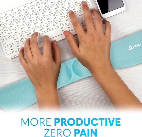 KLIM Keyboard Wrist Rest - Premium Quality - Anti-Slip Base - Comfortable and Soft - Memory Foam Wrist Rest for All Keyboards - Anti-tendonitis + Carpal Tunnel Relief - Black in Kuwait