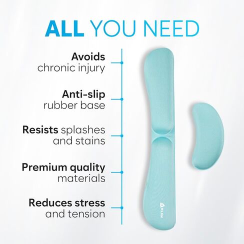 KLIM Keyboard Wrist Rest - Premium Quality - Anti-Slip Base - Comfortable and Soft - Memory Foam Wrist Rest for All Keyboards - Anti-tendonitis + Carpal Tunnel Relief - Black in Kuwait