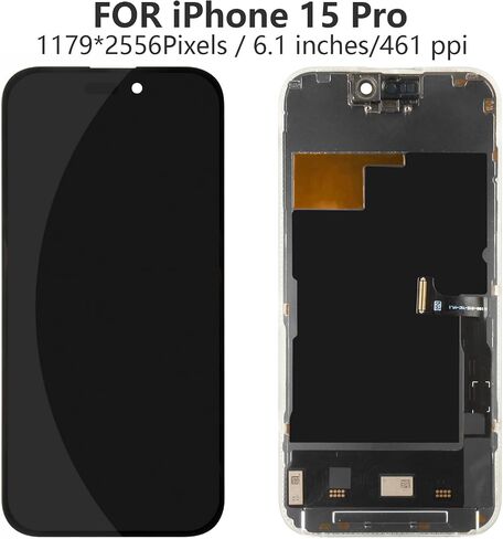 استبدال شاشة OLED لهاتف iPhone 15 Pro، 6.1 بوصة لهاتف iPhone 15 Pro A2848، A3101، A3104، A3102، جزء إصلاح رقمي لشاشة LCD تعمل باللمس ثلاثي الأبعاد مع مجموعة أدوات وواقي شاشة in Saudi Arabia