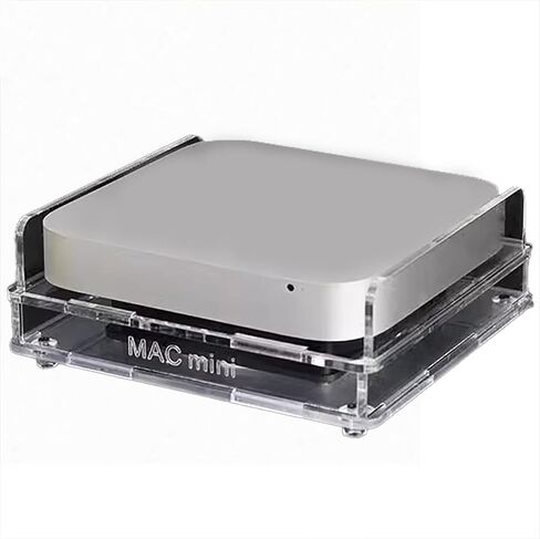 MAC Mini Mount,Mini Cooling Fan Design,Super Strong Wind Modification Chassis,Equipped with a 5.5 Inches Silent Fan for Heat Sink,USB Power Supply(Transparent) in Kuwait
