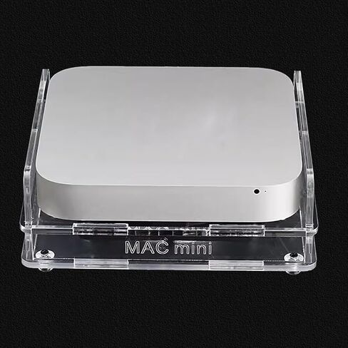 MAC Mini Mount,Mini Cooling Fan Design,Super Strong Wind Modification Chassis,Equipped with a 5.5 Inches Silent Fan for Heat Sink,USB Power Supply(Transparent) in Kuwait