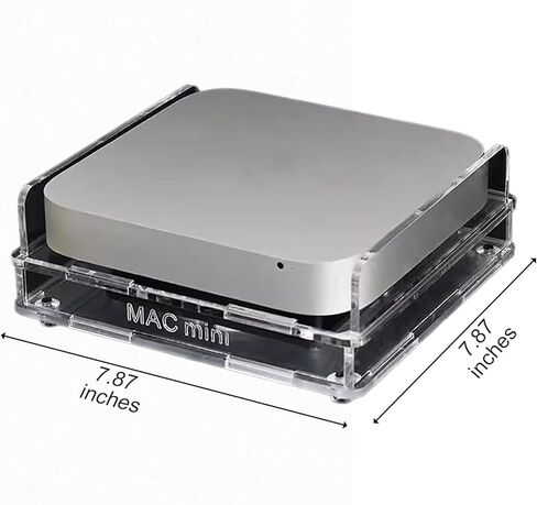 MAC Mini Mount,Mini Cooling Fan Design,Super Strong Wind Modification Chassis,Equipped with a 5.5 Inches Silent Fan for Heat Sink,USB Power Supply(Transparent) in Kuwait