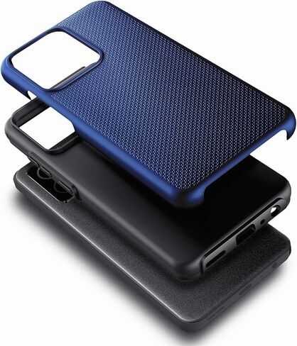 for HMD Vibe Phone Case with Tempered Glass Screen Protector, Full-Body Protective Dual Layer Hybrid Shockproof Phone Case for Nokia HMD Vibe N159V TA-1590 (Blue) in Saudi Arabia