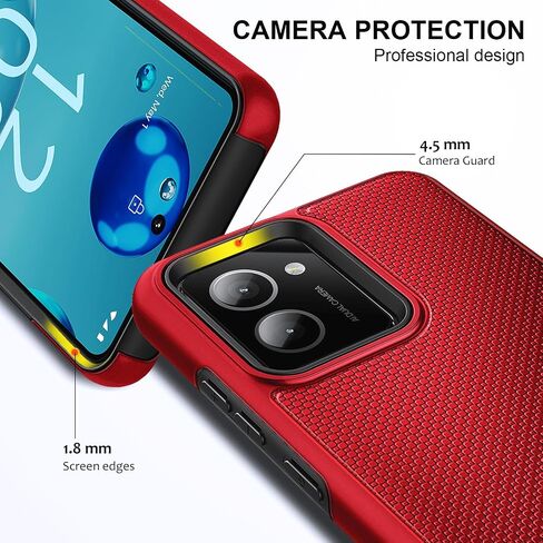 for HMD Vibe Phone Case with Tempered Glass Screen Protector, Full-Body Protective Dual Layer Hybrid Shockproof Phone Case for Nokia HMD Vibe N159V TA-1590 (Blue) in Saudi Arabia