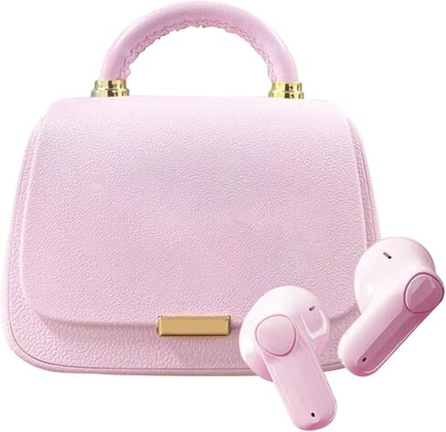 Cute Pink Kids Earbuds Ear Buds Girls Hot Pink Bag Wireless Bluetooth Earbuds for Small Ears Women Kids for School, TWS True Wireless Kids Earbud Earphones Kawai Blue Tooth Ear Buds for iPhone Android in Saudi Arabia