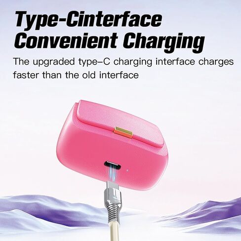 Cute Pink Kids Earbuds Ear Buds Girls Hot Pink Bag Wireless Bluetooth Earbuds for Small Ears Women Kids for School, TWS True Wireless Kids Earbud Earphones Kawai Blue Tooth Ear Buds for iPhone Android in Saudi Arabia