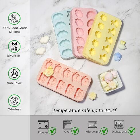 Stackable Silicone Dog Treat Molds | One Hand Accessibility | Non-Toxic BPA-Free | Make Homemade Frozen, Baked and Gummy Pet Treats (Yellow), Average, PCM3578 in Saudi Arabia