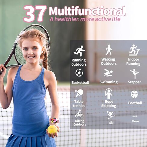 Smart Watch for Kids, Kids Fitness Tracker Watch for Boys Girls Ages 5-15, Activity Tracker, Heart Rate Sleep Monitor, IP67 Waterproof, Pedometer, Sport Modes, Puzzle Game, S60K Blue in Kuwait