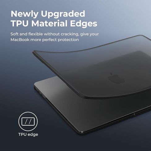 BlueSwan Case Compatible with MacBook Air 13 inch Case 2018-2021 Model M1 A2337 A2179 A1932, Anti-Cracking and Anti-Fingerprint Hard Shell Case, TPU+PC in Kuwait