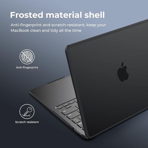 BlueSwan Case Compatible with MacBook Air 13 inch Case 2018-2021 Model M1 A2337 A2179 A1932, Anti-Cracking and Anti-Fingerprint Hard Shell Case, TPU+PC in Kuwait