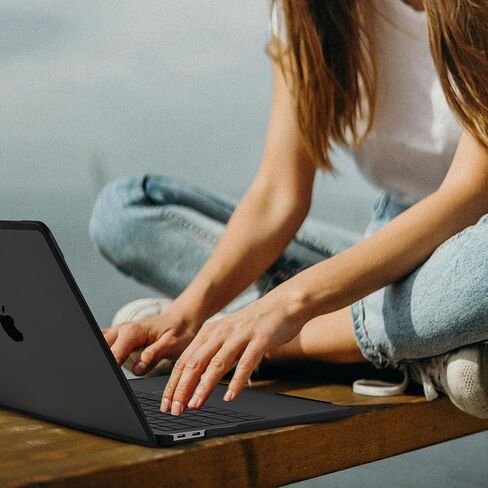 BlueSwan Case Compatible with MacBook Air 13 inch Case 2018-2021 Model M1 A2337 A2179 A1932, Anti-Cracking and Anti-Fingerprint Hard Shell Case, TPU+PC in Kuwait