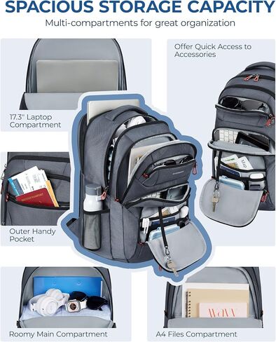 BAGSMART Slim Business Laptop Backpack with USB Charging, Water-Resistant for 15.6 Inch Notebook in Saudi Arabia