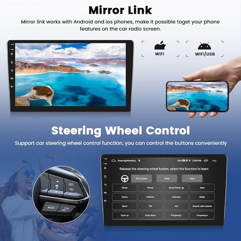 Hikity Android Stereo for Honda Odyssey EX-L 2010-2017 with Wireless Carplay Android Auto,9 Inch HD Touch Screen GPS Radio with Bluetooth WiFi Backup Camera (2G+64G) in Saudi Arabia