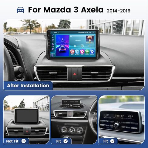 2+64GB Upgraded Car Stereo for Mazda 3 Axela 2014-2019 Wireless Carplay Android Auto, 9 Inch Android 13 Touch Screen Car Radio with Mouse GPS WiFi BT SWC FM RDS Radio EQ Mirror Link+Backup Camera in Saudi Arabia