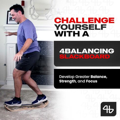 Balance Trainer for Adults - Slackboard Standing Desk Balance Board and Home Workout Equipment, Balance Trainer for Yoga, Strength, Coordination, Concentration - Scandi in Saudi Arabia
