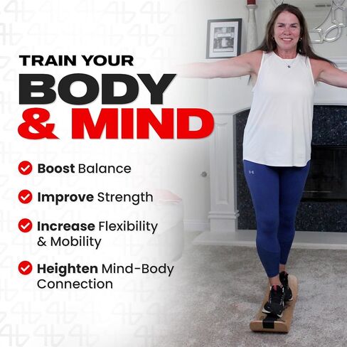 Balance Trainer for Adults - Slackboard Standing Desk Balance Board and Home Workout Equipment, Balance Trainer for Yoga, Strength, Coordination, Concentration - Scandi in Saudi Arabia