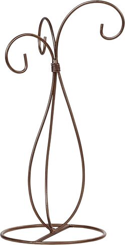 Red Co. 13 inch Golden Finish Ornament Wire Display, 3-arm Spiral Stand for Home Decoration in Saudi Arabia