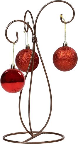 Red Co. 13 inch Golden Finish Ornament Wire Display, 3-arm Spiral Stand for Home Decoration in Saudi Arabia