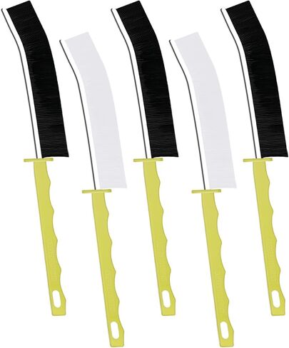 Crevice Cleaning Brush, Hard Bristle Cleaning Tool for Household, Bathroom, Kitchen, Toilet, Multifunctional Thin Gap Corners Brush (3Pcs Black+3Pcs White) in Saudi Arabia