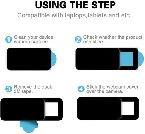 Webcam Cover, 0.027 inch Ultra-Thin Laptop Webcam Cover Slider Camera Cover for MacBook Pro, Laptop, Mac, PC, Surfcase Pro, Protecting Your Digital Life, 3 Pack in Saudi Arabia