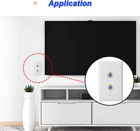 RG6 Keystone Jack Insert, Gold-Plated Coaxial Cable Connector Female to Female Extender for Keystone Wall Plate, Patch Panel (23 Pack) in Kuwait