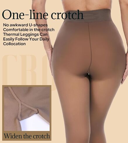 Spring Water Fleece Lined Tights Leggings for Women, Winter Warm Translucent Plus Size Tights, Thermal Transparent Pantyhose in Saudi Arabia