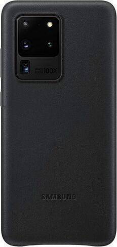 Samsung Original Galaxy S20 Ultra 5G Leather Cover/Mobile Phone Case - Black in Saudi Arabia